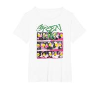 Green Day Nimrod Pink Paint Camiseta, Mujer Tallas Grandes, Blanco, 1XL Grande
