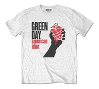 Green Day - T-Shirt # L Unisex White # American Idiot