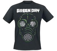 Green Day - T-Shirt # M Black Unisex # Green Mask