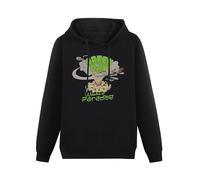 Green Day Welcome To Paradise Dookie Punk Rock Men's Pullover Hoodies Unisex Cotton Hip Hop Print Sweatshirts Black XXL
