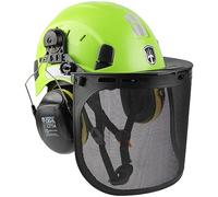 GREEN DEVIL Casco de Seguridad para Motosierra, protección Forestal, Casco de Seguridad con protección auditiva, Juego de Casco Resistente a los Impactos, cómodo ventilación