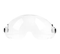 GREEN DEVIL Casco de Trabajo con Visera Transparente y protección auditiva Orejeras Ajustable ABS Casco de Seguridad ventilado con Casco Industrial EN 397 (Repuesto Visera Transparente)