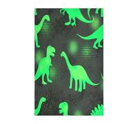 Green Dinosaur Silhouettes Rex - Paños de secado para platos, 28 x 18 pulgadas, toallas de cocina absorbentes de invierno, juego de 4