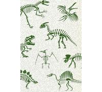 Green Dinosaur Skeleton Notebook: Blank and Lined Journal for Dino Lovers, Fossil Fans, and Prehistoric Nerds