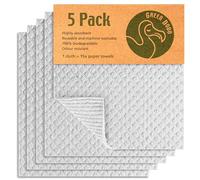 GREEN DODO Paño de Cocina Sueco | Paños de Esponja de celulosa biodegradables, ecológicos y sostenibles | Paño de Limpieza de Cocina Absorbente y sin olores | Esponja ecológica de Cocina Reutilizable…