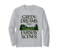 Green Dreams Fairway Scenes Diseño de Campo de Golf Manga Larga