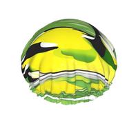 Green Duck - Gorro de ducha de doble capa para mujer, reutilizable, diseño de gran tamaño adecuado para todas las longitudes de cabello, adecuado para niñas, spa y salón en casa.