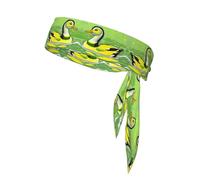 Green Duck - Vendaje deportivo con diadema impresa, adecuado para baloncesto, correr, tenis, karate y pista y campo