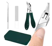 Green Eagle Beak Nail Clippers, 3pcs/set de pico de pico de águila, acero inoxidable anti-salpicadillo inclinado con caja de almacenamiento, elementos esenciales para el hogar resistentes a la óxido