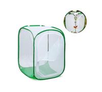 (Green Edge White Net)Tall Large Butterfly Habitat Cage Collapsible Terrarium Pop-up, Insect And Butterfly Net For Raising Inserts