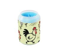 Green Farm - Cepillo de silicona reutilizable para limpiar pies de mascotas con dibujos animados de pollo, kit de limpieza suave para perros y gatos de razas pequeñas, medianas y grandes