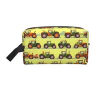 Green Fields Farming Machine - Neceser de viaje para hombre, bolsa de cosméticos de gran capacidad para mujeres, White, Talla única