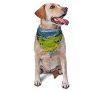 Green Fields For Spring Inspiration - Bufanda triangular para mascotas con estampado gráfico para perros y gatos, bandana ajustable para mascotas y sesiones de fotos