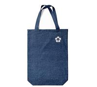 Green Fish Denim - Bolsa de transporte reutilizable para bebé, lavable, plegable, bolso de mano con asas, 22 x 26 cm
