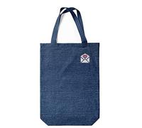 Green Fish Denim - Bolsa de transporte reutilizable para bebé, lavable, plegable, bolso de mano con asas, 22 x 26 cm