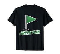 Green Flag - NO Red Flags Humor Back Print Meme Club Camiseta