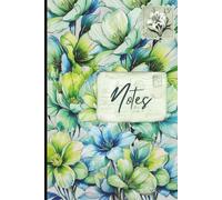 Green Floral Notebook - 6x9 Vintage Lined with Blossoming Flower Cover: "Thoughts in Bloom" Simple Lined Notebook