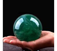 Green Fluorite Crystal Ball Sphere with Stand Home Decoration Christmas Day Gifts,50mm Gemstone Stone