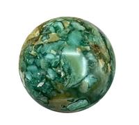 Green Fluorite Root Crysta Ball Crystals Gemstone Sphere Decorative for Divination Fengshui Home Decor Lucky Stone Gemstone Stone