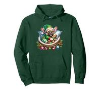 Green French Bulldog Puppy Must Haves Christmas Frenchie Sudadera con Capucha