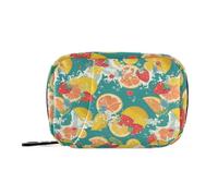 Green Fresh Fruits - Bolsa médica de verano con compartimentos desmontables, práctica funda de viaje