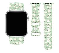 Green Frog - Correa deportiva compatible con Apple Watch Series 9/8/7/6/5/4/SE/Ultra, correas de animales para iWatch de 42 mm, 44 mm, 45 mm, 49 mm, regalos para mujeres y hombres, correas de silicona