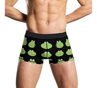 Green Frog Head Calzoncillos Tipo bóxer para Hombre, Ropa Interior Transpirable de Secado rápido, Cintura elástica, Pantalones