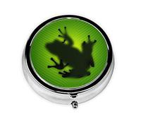 Green Frog - Mini caja de medicina organizadora portátil de bolsillo para medicinas