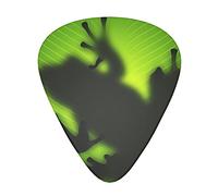 Green Frog Shadow* Paquete de 12 púas para guitarra, sensación cómoda, bordes suaves, abrasión, adecuado para guitarra, ukelele, etc.