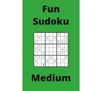 Green Fun Sudoku Book, 9x9 Puzzles, 100 Pages, 5x8, Medium