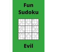 Green Fun Sudoku Book, 9x9 Puzzles, 150 Pages, 5x8, Evil