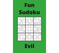 Green Fun Sudoku Book, 9x9 Puzzles, 250 Pages, 5x8, Evil