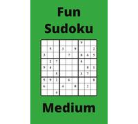 Green Fun Sudoku Book, 9x9 Puzzles, 250 Pages, 5x8, Medium