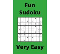 Green Fun Sudoku Book, 9x9 Puzzles 250 Pages, 5x8, Very Easy