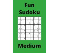 Green Fun Sudoku Book, 9x9 Puzzles, 300 Pages, 5x8, Medium