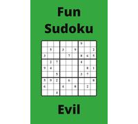 Green Fun Sudoku Book, 9x9 Puzzles, 50 Pages, 5x8, Evil