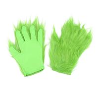 Green Fur Monster Gloves Girls Accessories Carnival Gloves Unique Gloves Green-haired Gloves Xmas Gloves Costume Gloves