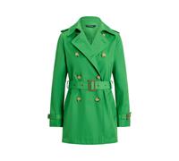 Green Gabardina cruzada de mezcla de algodón XS