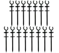 Green Garden Hose Guide Stake Protector de plantas de 1 pulgada (15 piezas)