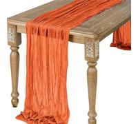 Green Gauze Table Runner Burlap Cheesecloth Setting Dining Rustic Country Wedding Birthday Decor Linens