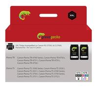 Green Gecko Pack de Tintas XXL Sustituye a Canon PG-575XL y CL-576XL para Canon Pixma TR 4750 i, TR 4751 i, TR 4755 i, TR 4756 i, TS 3500 Series, TS 3550 i, TS 3551 i, TS 3750 i, TS 3751 i