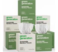 Green Generation Pañuelos faciales de bambú, 3 capas, 70 hojas por caja de pañuelos, 12 cajas multicolor de pañuelos, 840 pañuelos faciales, hipoalergénicos, suaves, orgánicos, certificado FSC, sin