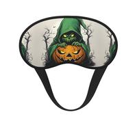 Green Ghost Horror Halloween Pumpkin 1 Print All-Around Comfort Sleep Mask Blackout Sleep Mask for Women Men Travel Yoga