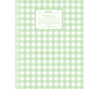 Green Gingham Lace-Themed College-Ruled 8.5"x11" Notebook: Soft Coquette Cute Pastel Journal with Adorable Ribbon Design - Perfect for Essential Stationery, School Notes, Teens & Women <3