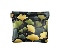 Green Ginkgo Leaf - Monedero portátil de cuero para mujer y niña, Hoja de ginkgo verde, Decoración