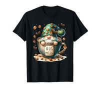 Green GNOME Graphic For Women Hug In A Mug For Coffee Mom Camiseta