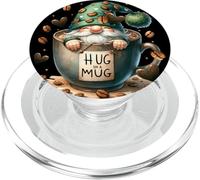 Green GNOME Graphic For Women Hug In A Mug For Coffee Mom PopSockets PopGrip para MagSafe