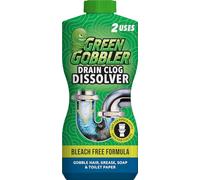 Green Gobbler GGDIS2CH32 Dissolve Líquido de Pelo y Grasa Clog Remover/limpiadores de desagües abrelatas/Drenaje (31 oz.) 32 oz Colorless