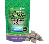 Green Gobbler Las bacterias Saver SÉPTICOS enzimáticos Pacs - 6 Meses de Tanque séptico Suministro 7,8 oz Green