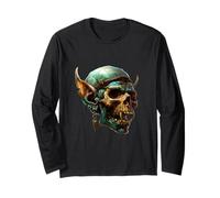 Green Goblin Core Skeleton Face Men Graphic Halloween Skull Manga Larga